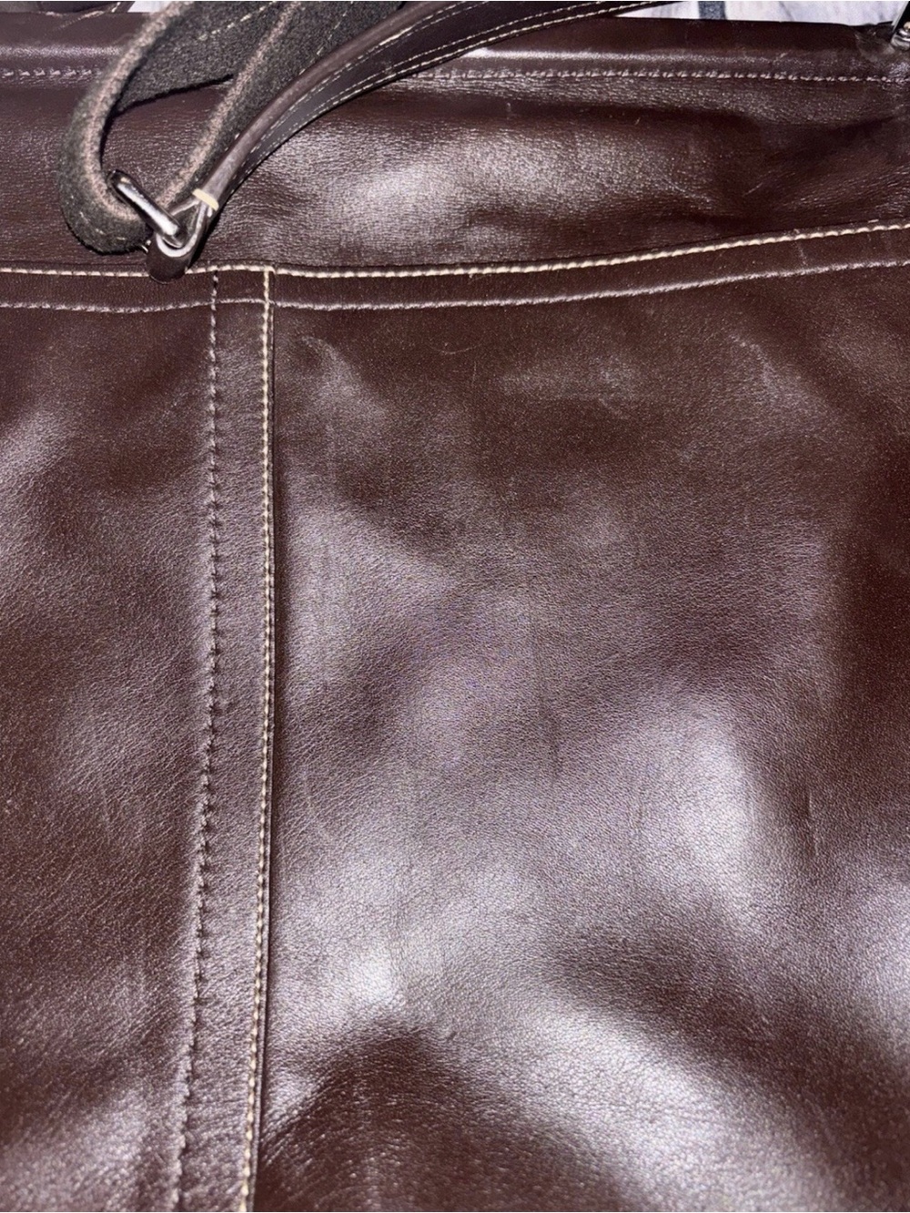 Vintage Coach Brown Leather Briefcase Messenger Bag Large Snap Handle Rare - Picture 7 of 11